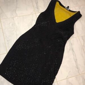 Bebe addiction little black dress with Beading. EUC!